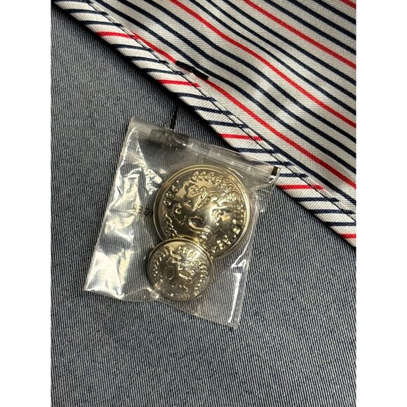 Tommy Hilfiger Womens Dark Gray Blazer With Embroidered Chest Pocket & Button Cu - Picture 7 of 15